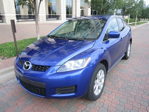 Awd 2007 mazda cx-7 sport 4-door 2.3l free extended warranty cx7 electric blue