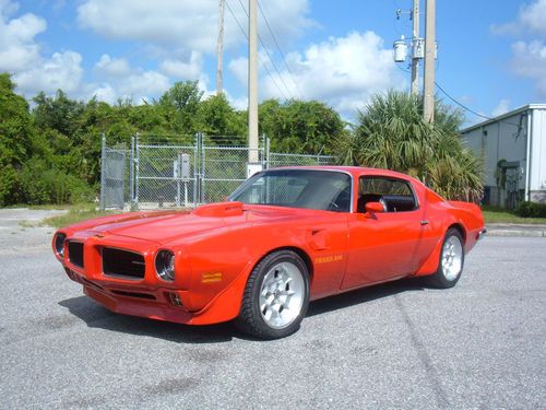 1973 pontiac trans am,455,auto, red,black int,17 inch wheels, fully restored!!!!