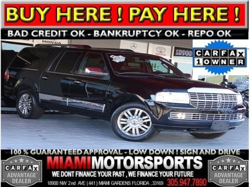 We finance &#039;09 large suv flex fuel 1 owner clean carfax low miles fully loaded n