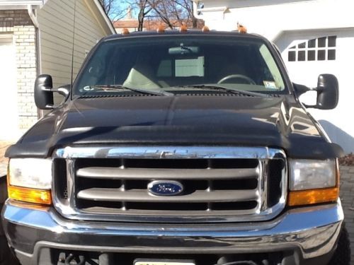 2002 ford f-350, hd, crew cab, long bed 8&#039; lariat, 7.3 diesel 4x4, 1 owner, blue
