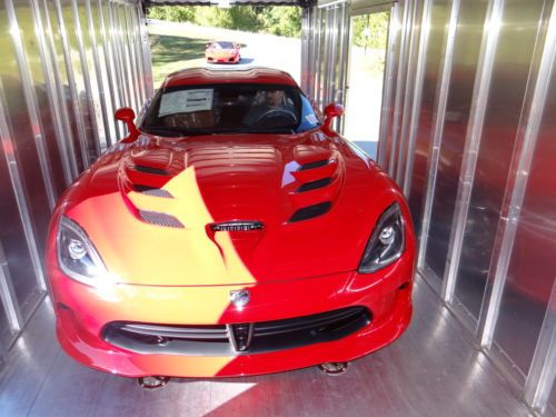 Save $10,000.00-2014 srt viper adrenaline red with rare tan sabelt leather seats