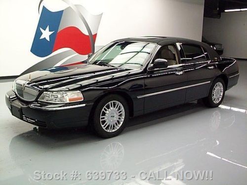 2006 lincoln town car sunroof leather canvas roof 37k!! texas direct auto