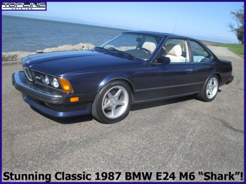 *rare classic 1987 bmw m6 e24 &#034;shark&#034;! stunning 2-owner calif. car! warranty!*
