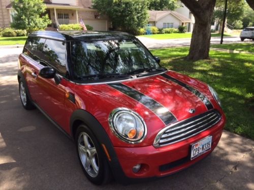 Red/back automatic 2009 mini cooper clubman w/ convenience pack &amp; runflat tires