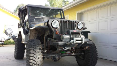 1952 willys cj 3a jeep chevy small block , custom dana 44 and ford 9&#034;