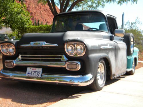 1959 chevrolet apache 3100 step side pickup up ratrod custom hotrod injected 5.7