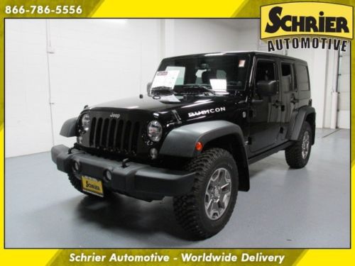 14 jeep wrangler rubicon unlimited black 4x4 hard top hard disc drive bluetooth