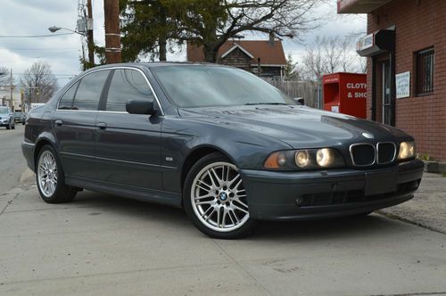 2001 bmw 525i sedan in blue metallic (auto, leather, moon roof, m5 rims &amp; tires)