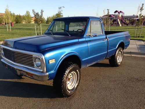 1972 71 70 chevrolet c10 fleetside short bed truck 350 v8! 4x4! rare! no reserve