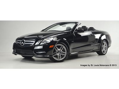 2012 mercedes-benz e550 cabriolet black black as-new with only 1,640miles!