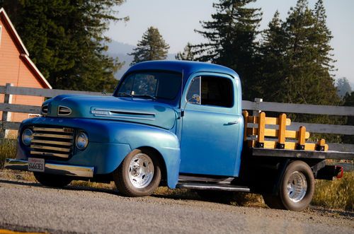 1950 ford f-100,  nascar engine, wooden stake bed, incredible street rod!