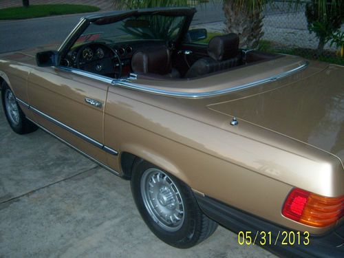 1982 mercedes benz convertible - gold with dk. brown interior