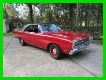 1969 dodge  dart swinger  coupe red rebuilt 340 v8 4-speed manual