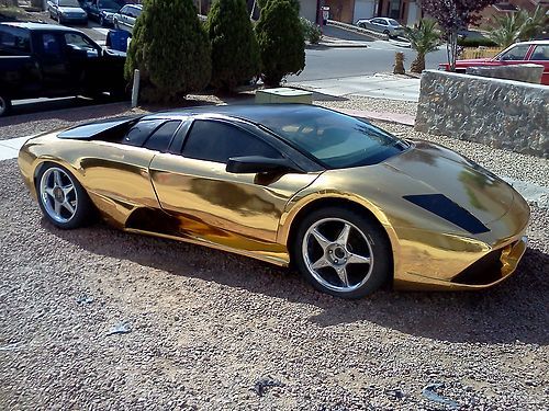 Lamborghini murcielago lp640 replica holy gold chrome exotic kit car no reserve