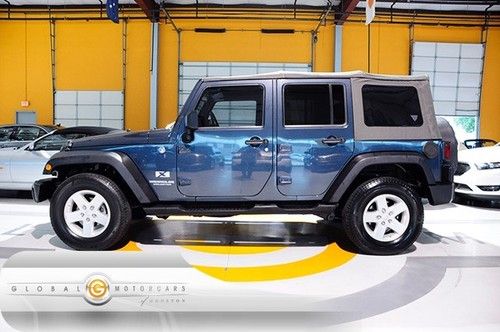 08 jeep wrangler unlimited x 4x4 manual dual-top cloth cruise runboards 1-owner