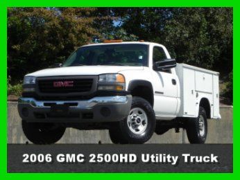 2006 gmc sierra 2500hd utility truck 4x4 4wd 6.0l v8 vortec gas cloth low miles
