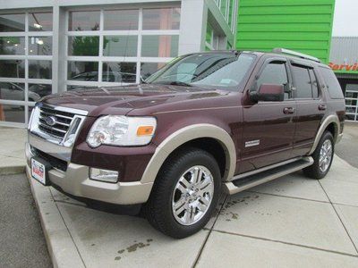 Explorer leather eddie bauer dvd 4x4 awd chrome clear title new tires 3rd row