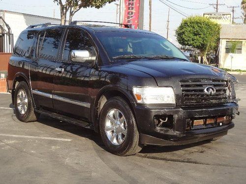 2005 infiniti qx56 damaged salvage fixer runs! loaded priced to sell wont last!!