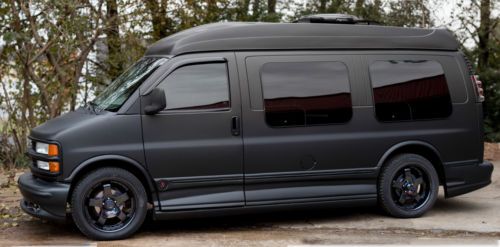 Chevrolet conversion custom matte black van