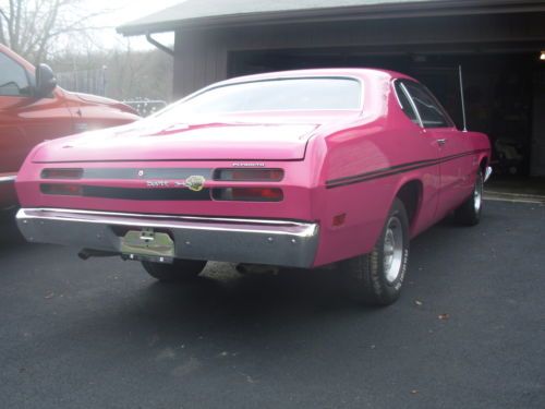 1970 plymouth duster 340 factory h code fm3 panther pink