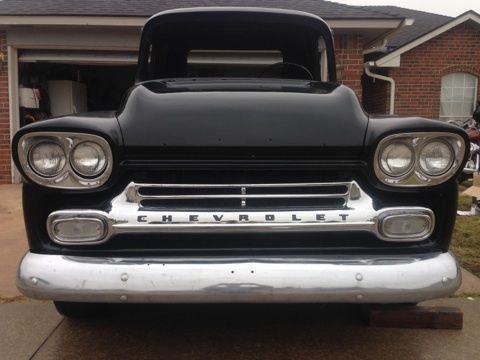 1958 chevrolet apache 3200, black, rebuilt motor!