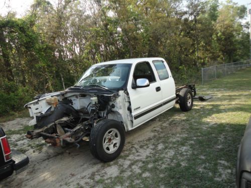 1999 chevy silverado 3 door extended cab for parts clean fla title 3 day nr