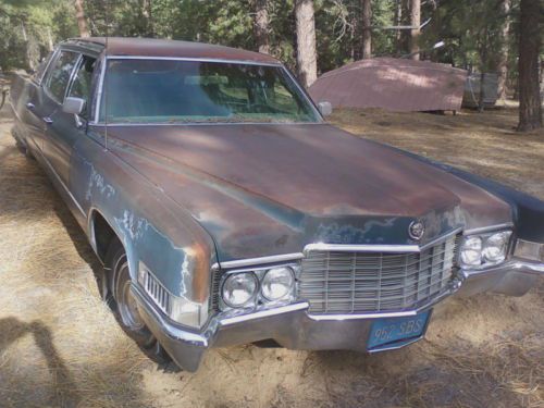 1969 cadillac limousine, 475cc engine, drove to outdoor desert storage, parked