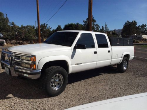 1995 chevrolet c/k 3500 4x4 silverado 1ton single axle crew cab long bed 454