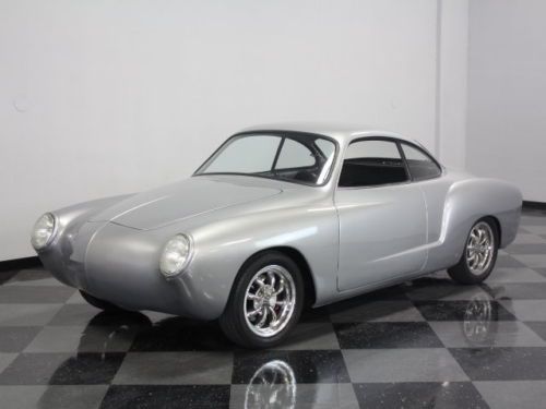 Very custom karmann ghia, built 1800cc motor, 4 speed, aftermarket guages, cool!