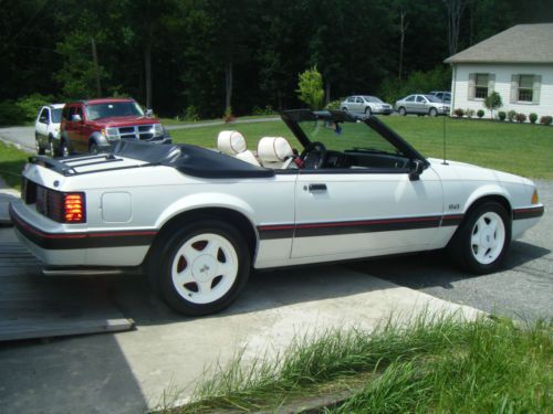 1990 mustang lx convertible white with 1 year old  tan top white leather seats