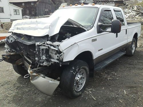 No reserve 2006 ford f250 superduty crew cab diesel wrecked rebuildable salvage