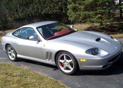 2001 ferrari 550 silver loaded low miles six speed excellent inside &amp; out