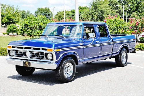 Spectacular crew cab 1977 f-250 460 v-8 auto a/c just 76ks dry mid west truck.