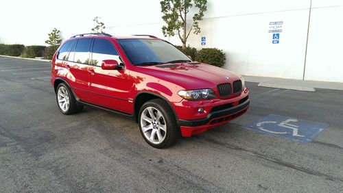 2005 bmw x5 4.8is, imola red, low miles, clean carfax, california car, like new!