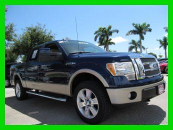 10 certified blue v8 4wd f150 *sony navigation *heated &amp; cooled leather seats*fl