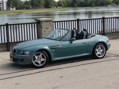 2000 bmw z3m roadster evergreen 5-spd  only 52k power top serviced rare clean z3