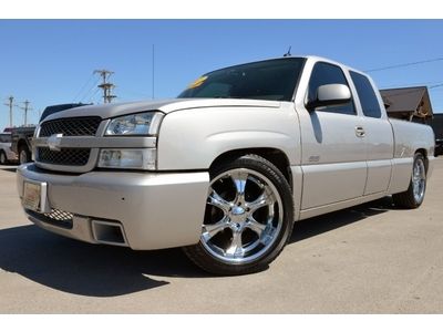 2005 chevy silverado ss 4wd ext cab chrome wheels tinted windows leather seats t