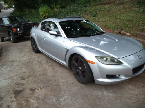 Mazda rx8 lowered spring kit package tein silver great leather interior loaded