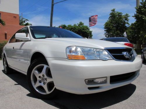 03 acura tl 3.2 pearl white leather xenons sunroof heated seats bose must see!