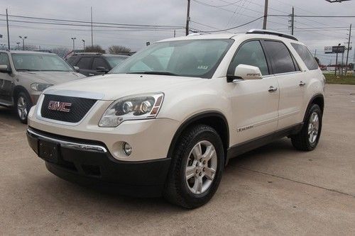 2008 gmc acadia fwd 4dr slt factory warranty heated leather  tv  one owner