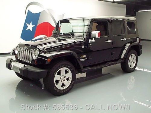 2008 jeep wrangler unltd sahara convertible 4x4 auto! texas direct auto