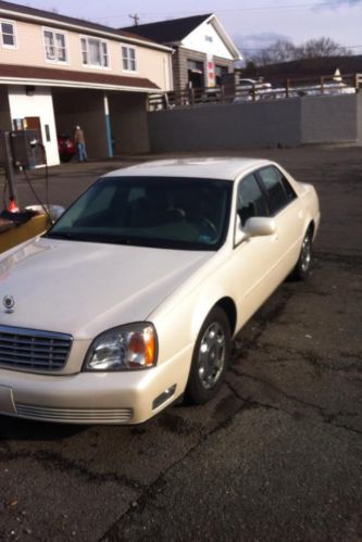 2000 cadillac deville pearl white w/ light tan leather