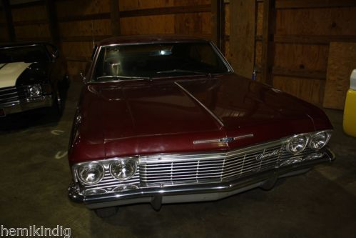 1965 chevy impala 2 door sport coupe 327 turbo-fire auto no reserve clean car