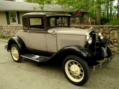 1931 model a coupe restored runs great  all original ford steel