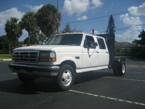 Ford f350 7.3 turbo diesel crew cab flatbed truck