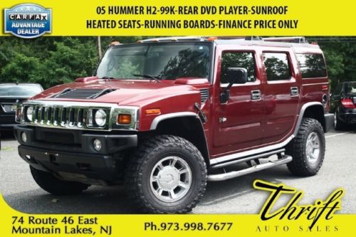 05 hummer h2-99k-rear dvd player-sunroof-heated seats-running boards