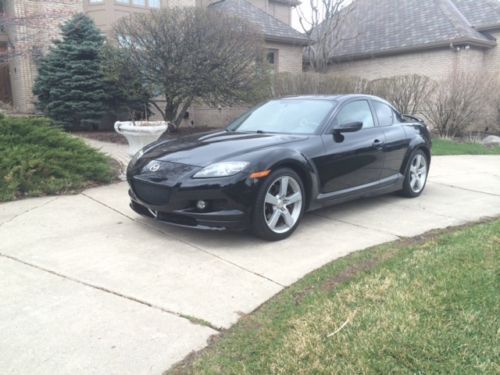 2005 mazda rx-8  coupe 4-door 1.3l black red grand touring nav bose sunroof