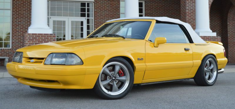 1993 ford mustang yellow feature car