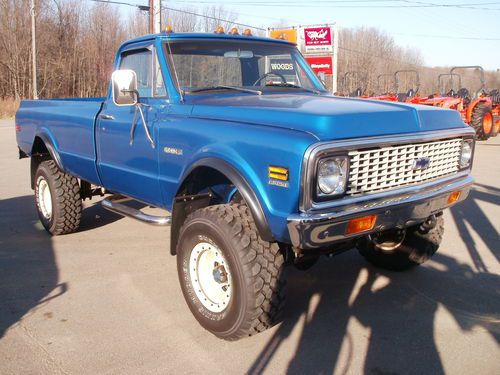 1971 chevrolet cheyenne k20 4x4 pickup truck completely restored chevy blue