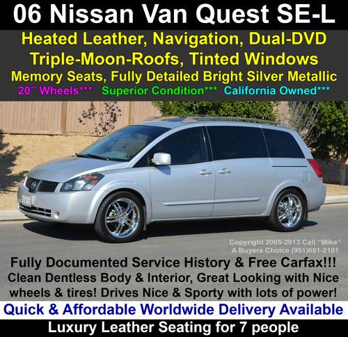 Nice! leather+navigation+dual dvd+multi sunroof+20" nice wheels+service records!